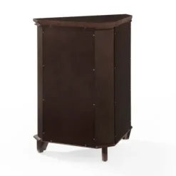 Bathroom Furniture-Kirkland's Home Nikki Dark Wooden Corner Cabinet Brown