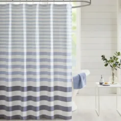 Shower Curtains-Kirkland's Home Norah Ruffle Shower Curtain White