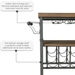 Kitchen Islands & Bar Carts-Kirkland's Home Norcross Industrial Rolling Bar Cart