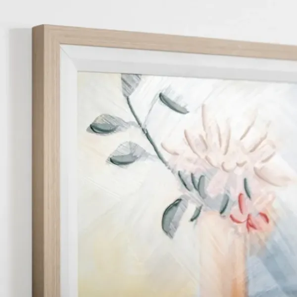 Framed Art-Kirkland's Home November Mum Framed Art Print Orange/Blue/White