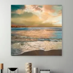 Canvas Art-Kirkland's Home Nuance Canvas Art Print Blue/Yellow/Tan