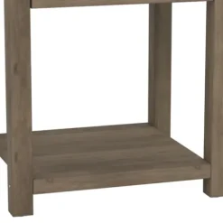 Accent & End Tables-Kirkland's Home Oak Bailie Wooden Side Table Brown