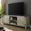 Tv Stands & Media Consoles-Kirkland's Home Oak Barn Door Tv Stand White