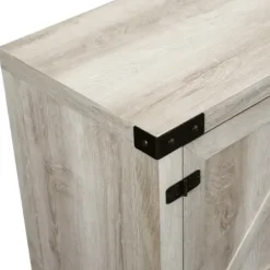 Tv Stands & Media Consoles-Kirkland's Home Oak Barn Door Tv Stand White