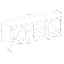 Tv Stands & Media Consoles-Kirkland's Home Oak Barn Door Tv Stand White