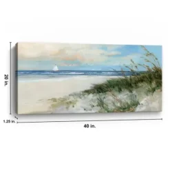 Canvas Art-Kirkland's Home Oak Island Sunrise Giclee Canvas Art Print Blue/Tan
