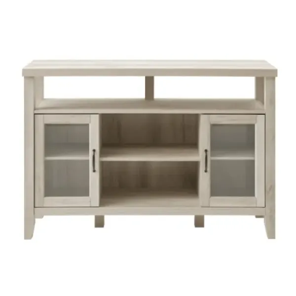 Tv Stands & Media Consoles-Kirkland's Home Oak Rustic Wood Tv Stand White
