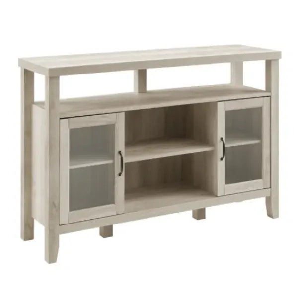 Tv Stands & Media Consoles-Kirkland's Home Oak Rustic Wood Tv Stand White
