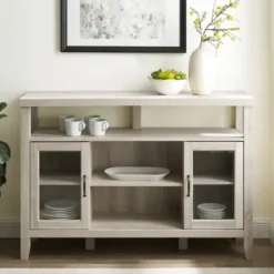 Tv Stands & Media Consoles-Kirkland's Home Oak Rustic Wood Tv Stand White