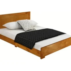 Beds & Headboards-Kirkland's Home Oak Wood King Platform Bed And 2-Nightstand Set Brown