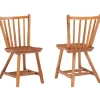 Dining Chairs-Kirkland's Home Oak Wood Spindle Back Dining Chairs, Set Of 2 Brown