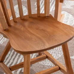 Dining Chairs-Kirkland's Home Oak Wood Spindle Back Dining Chairs, Set Of 2 Brown