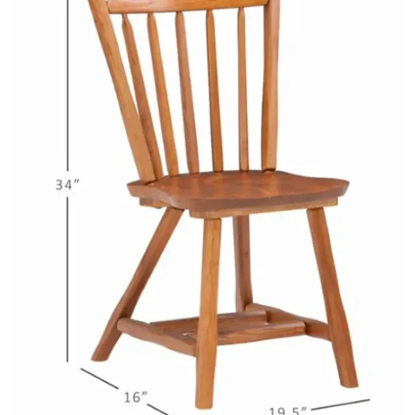 Dining Chairs-Kirkland's Home Oak Wood Spindle Back Dining Chairs, Set Of 2 Brown