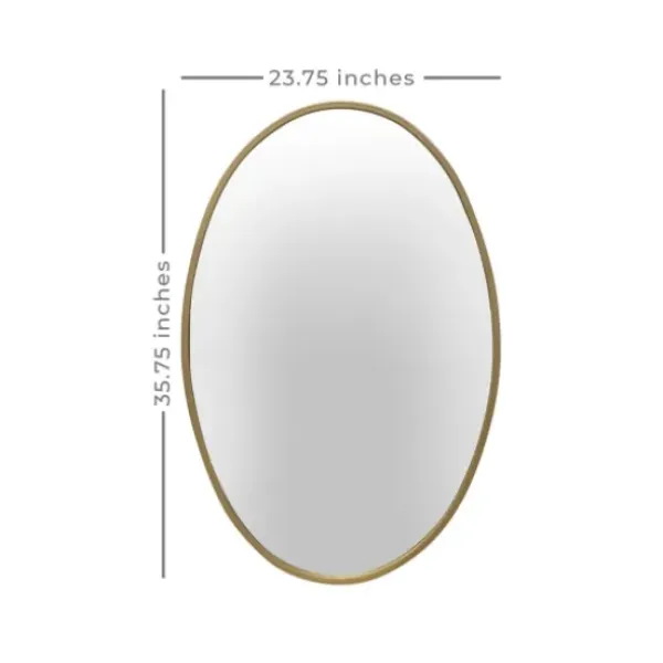 Decorative Mirrors-Kirkland's Home Oakland Oval Wall Mirror Gold