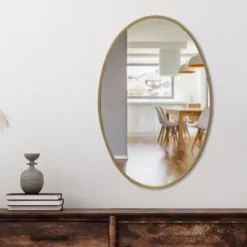 Decorative Mirrors-Kirkland's Home Oakland Oval Wall Mirror Gold