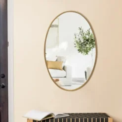 Decorative Mirrors-Kirkland's Home Oakland Oval Wall Mirror Gold