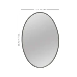 Decorative Mirrors-Kirkland's Home Oakland Oval Wall Mirror Silver