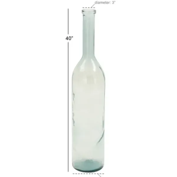 Vases-Kirkland's Home Oblong Dimpled Vase Silver