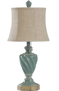 Table Lamps-Kirkland's Home Ocean Blue And Gold Table Lamp Tan