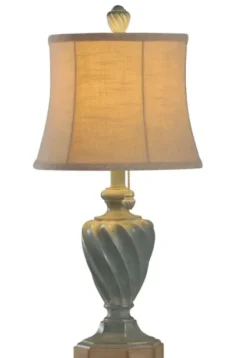 Table Lamps-Kirkland's Home Ocean Blue And Gold Table Lamp Tan
