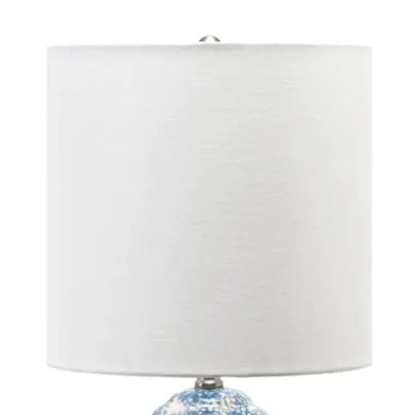 Table Lamps-Kirkland's Home Ocean Blues Mottled Pillar Table Lamp White