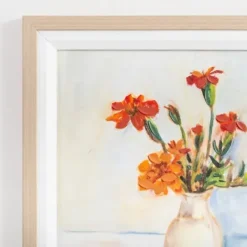 Framed Art-Kirkland's Home October Marigold Framed Art Print Orange/Red/Ivory