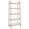 Bookshelves-Kirkland's Home Off White Wood Shelves With Natural Frame Bookcase