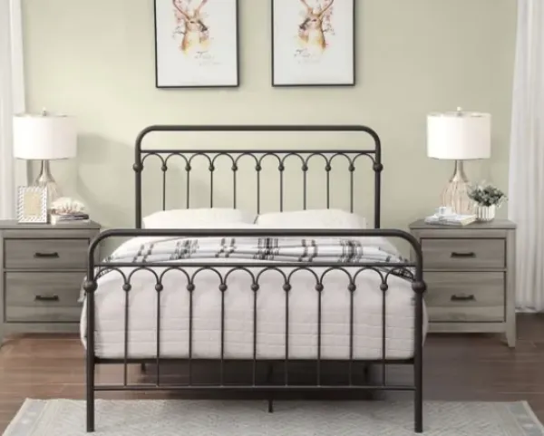 Beds & Headboards-Kirkland's Home Oil Rubbed Bronze Metal Platform Full Bed Brown