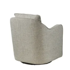 Accent Chairs-Kirkland's Home Olivia Oatmeal Swivel Accent Chair Ivory/Gray