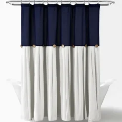 Shower Curtains-Kirkland's Home Ombre Gray Stripe Yarn Dyed Shower Curtain Tan