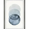 Framed Art-Kirkland's Home Ombre Overlapping Circles Giclee Framed Art Print Blue/White