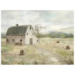 Canvas Art-Kirkland's Home On The Farm Giclee Canvas Art Print, 40X30 In. Gray/White/Green