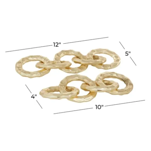 Statues & Figurines-Kirkland's Home Onyx And Gold 3-Pc. Orb Sculpture Set Black/Gold