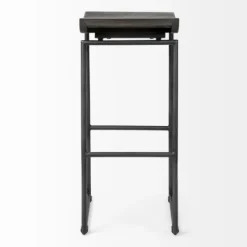 Bar Stools & Counter Height Stools-Kirkland's Home Onyx Modern Metal Curve Seat Bar Stool Black