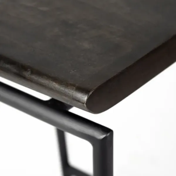 Bar Stools & Counter Height Stools-Kirkland's Home Onyx Modern Metal Curve Seat Bar Stool Black