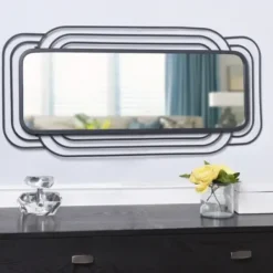 Decorative Mirrors-Kirkland's Home Onyx Ringed Oblong Frame Wall Mirror