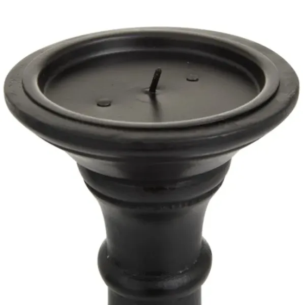 Candle Holders-Kirkland's Home Onyx Turned Wood 3-Pc. Candle Holder Set Black