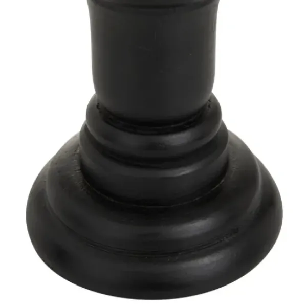 Candle Holders-Kirkland's Home Onyx Turned Wood 3-Pc. Candle Holder Set Black