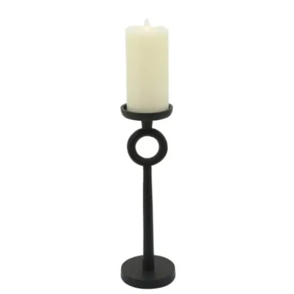 Candle Holders-Kirkland's Home Open Circle Taper Candle Holder, 13 In. Black