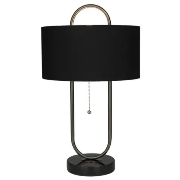 Table Lamps-Kirkland's Home Open Metal Loop Table Lamp Black