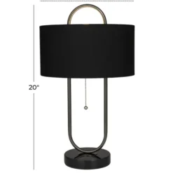 Table Lamps-Kirkland's Home Open Metal Loop Table Lamp Black