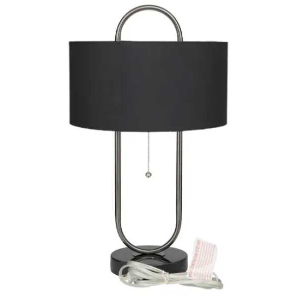 Table Lamps-Kirkland's Home Open Metal Loop Table Lamp Black