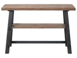 Console Tables-Kirkland's Home Open Pine Wood Sawhorse Console Table Brown