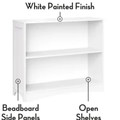 Bookshelves-Kirkland's Home 2-Open Shelf Bookcase White