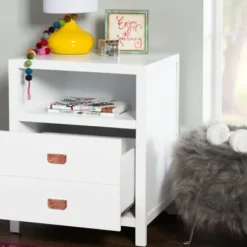 Accent & End Tables-Kirkland's Home Open Shelf Wood Accent Table White
