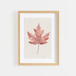 Framed Art-Kirkland's Home Orange Maple Leaf Framed Art Print White/Orange