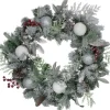Wreaths-Kirkland's Home Ornaments And Frosted Cedar Berries Wreath Green/White