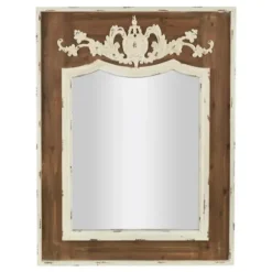 Decorative Mirrors-Kirkland's Home Ornate Antique White Wood Wall Mirror