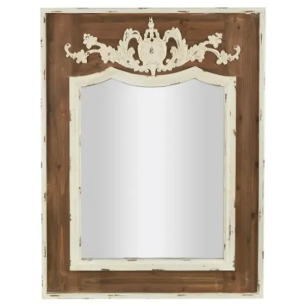 Decorative Mirrors-Kirkland's Home Ornate Antique White Wood Wall Mirror