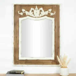 Decorative Mirrors-Kirkland's Home Ornate Antique White Wood Wall Mirror